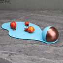 GobekUsa Blue Liquid Ornaments Abstract Crafts Desk Sculpture Room Decoration