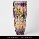 GobekUsa Crystal Glass Vase: Elegant Dried Flower Decor for Luxury Dining Tables