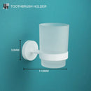 GobekUsa Bathroom Accessory Set: Towel Rack, Toilet Brush, Paper Holder, Toothbrush Holder, Soap Tray