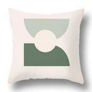 GobekUsa Green Plants Geometric Print Pillow Cover - Home Sofa Cushion Cover