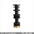 GobekUsa Luxe Brown Travertine Marble Candle Holder with Metal Base