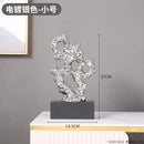 GobekUsa Gold Hollow Stone Statue Coral Sculpture Home Decor Figurines