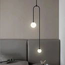 GobekUsa Double Head Glass Ball Pendant Light for Hotel Bedroom & Bathroom