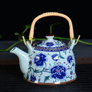 GobekUsa Blue and White Porcelain Tea Pot Clay Yixing Coffee Teapot Gaiwan Samovar