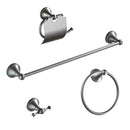 GobekUsa Gray Bathroom Accessories Set: Towel Rack, Toilet Brush Holder, Shelf, Soap Dish