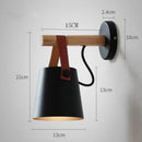 GobekUsa Black Wooden Wall Light Modern E27 LED Sconce Living Room Decor