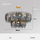 GobekUsa Gold LED Glass Chandelier for Dinning Living Room Bedroom_main keyword: Pendant Lamps