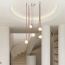GobekUsa Glass Ball Pendant Light: Modern loft lighting for living room, dining room, stairwell.