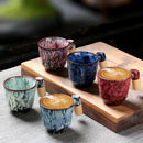 GobekUsa Ceramic Latte Mug with Wooden Handle for Coffee and Tea Menstruum