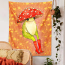 GobekUsa Cute Frog Cartoon Tapestry Wall Hanging - Forest Animals Hippie Boho Decor