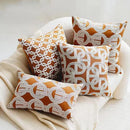 GobekUsa Jacquard Crochet Pillow Covers in Yellow-brown for Elegant Home Decor