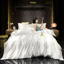 GobekUsa King Size Silk-Blend Duvet Cover Set with Pillowcases