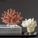 GobekUsa Coral Resin Statue Desk Decoration Modern Home Decor Ornaments