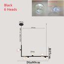 GobekUsa Double Glass Shade Pendant Light: Nordic Minimalist Design, LED Lamp for Living Room, Restaurant