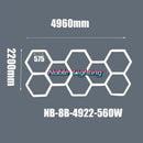 GobekUsa 6500K LED Hexagrid System for Workshop, Gym, Studio - 2 Year Warranty