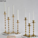 GobekUsa Golden Candlestick Holder Desk Ornament Home Aroma Container