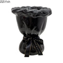 GobekUsa Ceramic Vase with Artificial Flowers Bouquet for Desk and Room Decoration