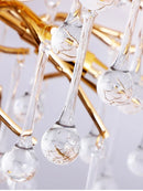 GobekUsa Elegant Gold Crystal Chandelier for Modern Luxury Living Spaces