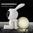 GobekUsa Galaxy Bunny Astronaut Projector: Moon and Star Night Light for Children