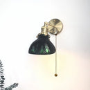 GobekUsa Green Glass Copper LED Wall Lamp Sconce Modern Nordic Design