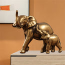 GobekUsa Elephant Art Decor 2pcs Lucky Elephant Sculpture for Home Living Room Decor