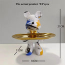 GobekUsa Graffiti Bear Statue Ornament for Modern Home Decor