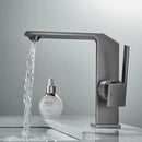 GobekUsa Brush Gold Basin Faucet: Solid Brass Bathroom Mixer Tap, Single Handle Deck Mounted