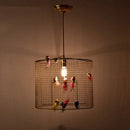 GobekUsa Bird Cage Pendant Lamp: Nordic Loft Home Bedroom Light Gold Decor