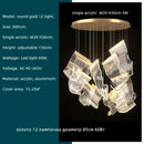 GobekUsa Acrylic Leaf Chandelier LED Light Dimmable Luxury Pendant for Home Decor