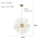 GobekUsa Dandelion Chandelier LED Pendant Lamp for Dining Room Bedroom Shops