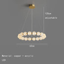 GobekUsa Brass Round LED Pendant Lights Adjustable Wire Copper Aluminium Lamps