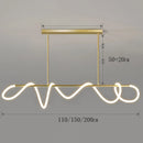 Modern Linear Brushed Stainless Pendant Light
