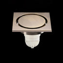 GobekUsa Brass Square Shower Room Floor Drain with Hair Strainer - 10*10cm
