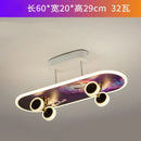 GobekUsa Cartoon Skateboard Ceiling Light for Children's Room