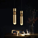 GobekUsa Black Gold LED Tube Pendant Lamp for Home Shop Decoration