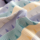 GobekUsa Cotton Stripe Comforter Cover Set for Single Double Bed - Autumn Winter