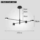 GobekUsa Black Gold White LED Chandelier: Stylish Nordic Loft Lamp for Livingroom & Bedroom