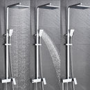 GobekUsa Black Brass Shower Faucet with 8" Rainfall Shower Head and Tub Spout
