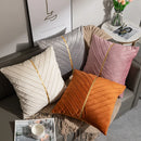 GobekUsa Golden Velvet Patchwork Cushion Cover for Sofa Decor