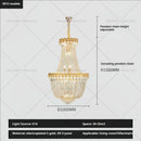 GobekUsa Crystal Chandelier: Luxury Duplex Hotel Living Room Stairwell Design