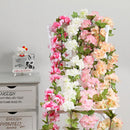 GobekUsa Artificial Sakura Flowers Vine: Wedding Garden Rose Arch Decoration
