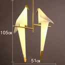 GobekUsa Crane Chandelier Iron LED Light for Bedroom Dining Children's Room