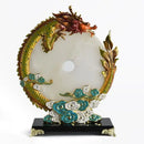 "GobekUsa Jade Dragon Phoenix Ornament Enamel Living Room Decoration"