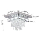 GobekUsa Crystal LED Flush Mount Ceiling Light for Kitchen Hallway - Modern Chandelier Fixture