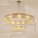 GobekUsa Crystal Circle Pendant Chandelier - Luxury Lighting for Interior Decoration