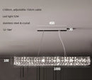 GobekUsa Crystal LED Chandelier: Modern Luxury Chrome Steel & Clear K9 Crystal Lighting