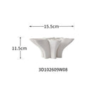 GobekUsa Geometric Fold Ceramic Vase: Abstract Handicraft Sculpture for Home Decoration