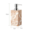 GobekUsa Coral Pink Marble Bathroom Accessories Set: Dispenser, Dish, Holder, Tissue Box, Tray