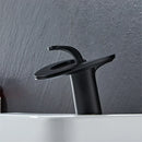 GobekUsa Black Gray Brass Waterfall Basin Faucet Hot Cold Mixer Tap White Gold