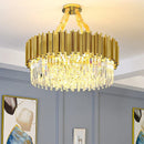 GobekUsa Crystal Oval Round Chandelier: Luxury Nordic Modern LED Lighting for Home and Bar
